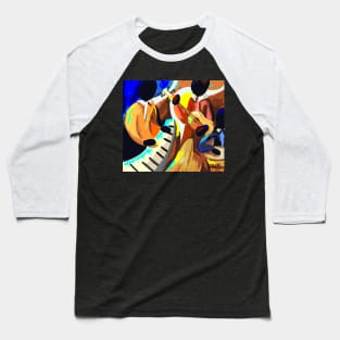 Abstract music art jazz  print jamaican Baseball T-Shirt